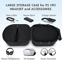 Vista 2 de GAGITERVR Hard Carrying Case Compatible with Playstration VR2 Gaming Headset and Accessories, PS VR2 Travel Case with Customizable Foam Fits