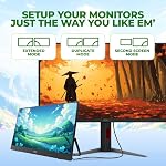 AOC 15.6 Inch Portable Monitor, FHD 1080p IPS Display, USB-C, Mini HDMI, Built in Speaker, Kickstand, Travel Monitor, Compatible with Laptops, MacBook and Gaming Console, 16T30