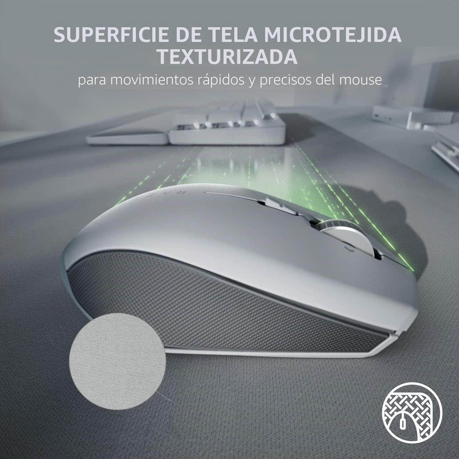 Razer Alfombrilla de ratón Suave Pro Glide, Espuma de Goma Gruesa de Alta Densidad, Superficie de Tela de microtejido Texturizada, Base Antideslizante, tamaño XXL