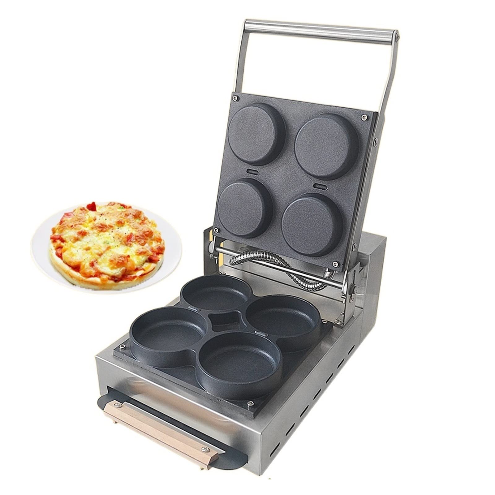 Pizza Maker 3000W Crepe Maker Pizza Maker 4 Mini Pizza Machine Multifunctional Pizza Pancake Machine Non-stick,DIY Tools