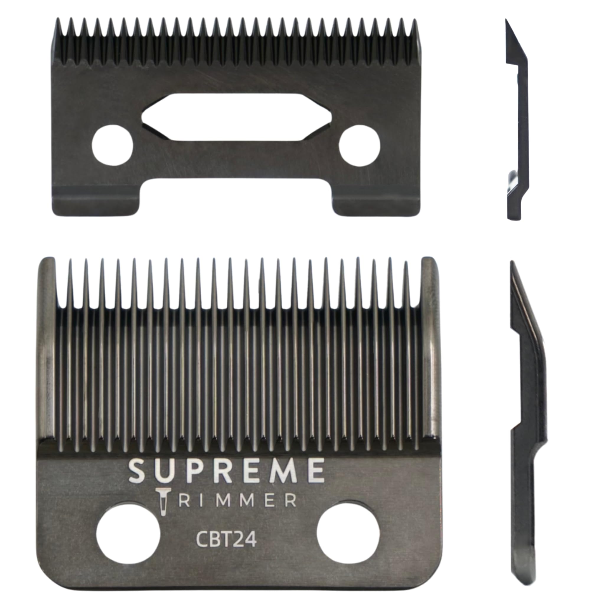 Supreme Trimmer Lama di ricambio in acciaio rivestito DLC CBT24 | Lama conica per Darkstar72 e la maggior parte dei tagliacapelli | Nero