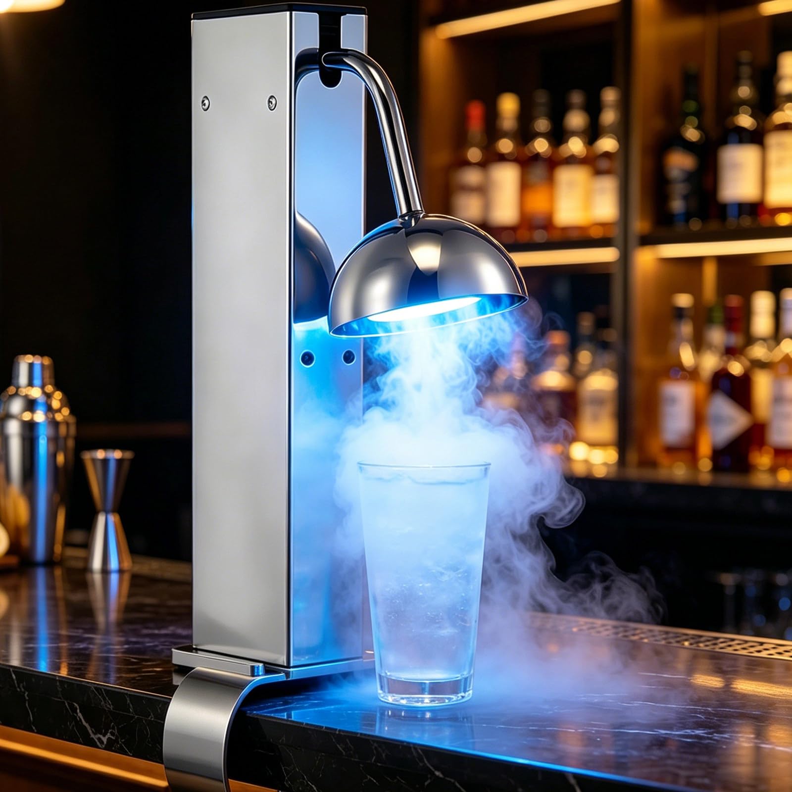 Mini refrigeratore di vetro refrigerante raffredda bicchieri fino a -25 °C in 8 secondi, pulsante per birra, bar, ristoranti, discoteche