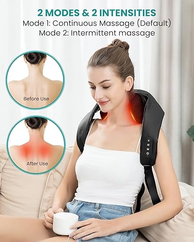 Miniatura 9 de Nekteck Masajeador Shiatsu para cuello y espalda con calor relajante, 2 parques