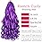 French Curly Bouncy Braiding Hair - 24 Inch Purple, Pre-Stretched, Loose Wavy Synthetic Hair Extensions for Black Women (2 Packs)