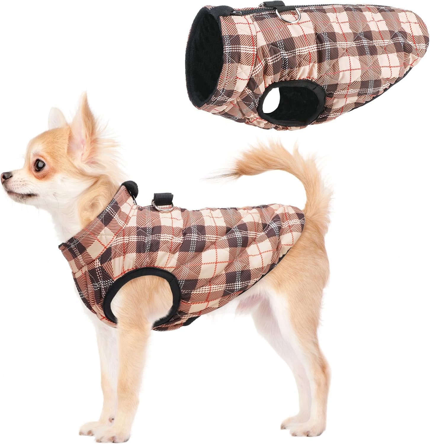SCENEREAL Dog Winter Coat – Warm Jacket with Built-in Harness for Small & Medium Dogs, Waterproof Cold Weather Coat with Zipper, Fleece Puffer Vest – Windproof Snow Clothes for Puppy & Pet SCENEREAL Dog Winter Coat – Warm Jacket with Built-in Harness for Small & Medium Dogs, Waterproof Cold Weather Coat with Zipper, Fleece Puffer Vest – Windproof Snow Clothes for Puppy & Pet