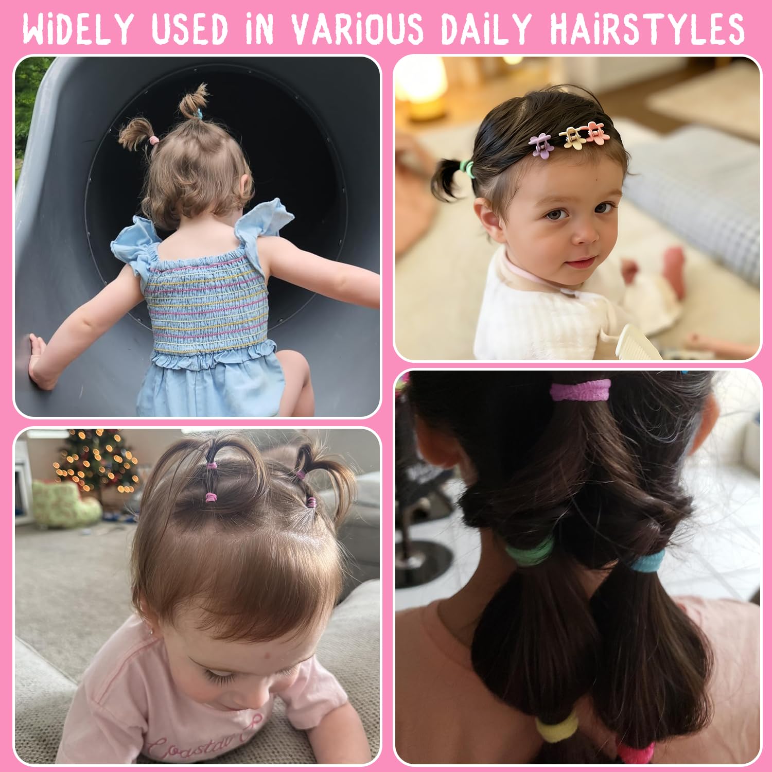 JOYOYO Set di accessori per capelli per bambini con scatola resistente, 1600 elastici per capelli per bambine, fermagli per capelli a scatto, piccoli fermagli per artigli, pettine a coda di spillo