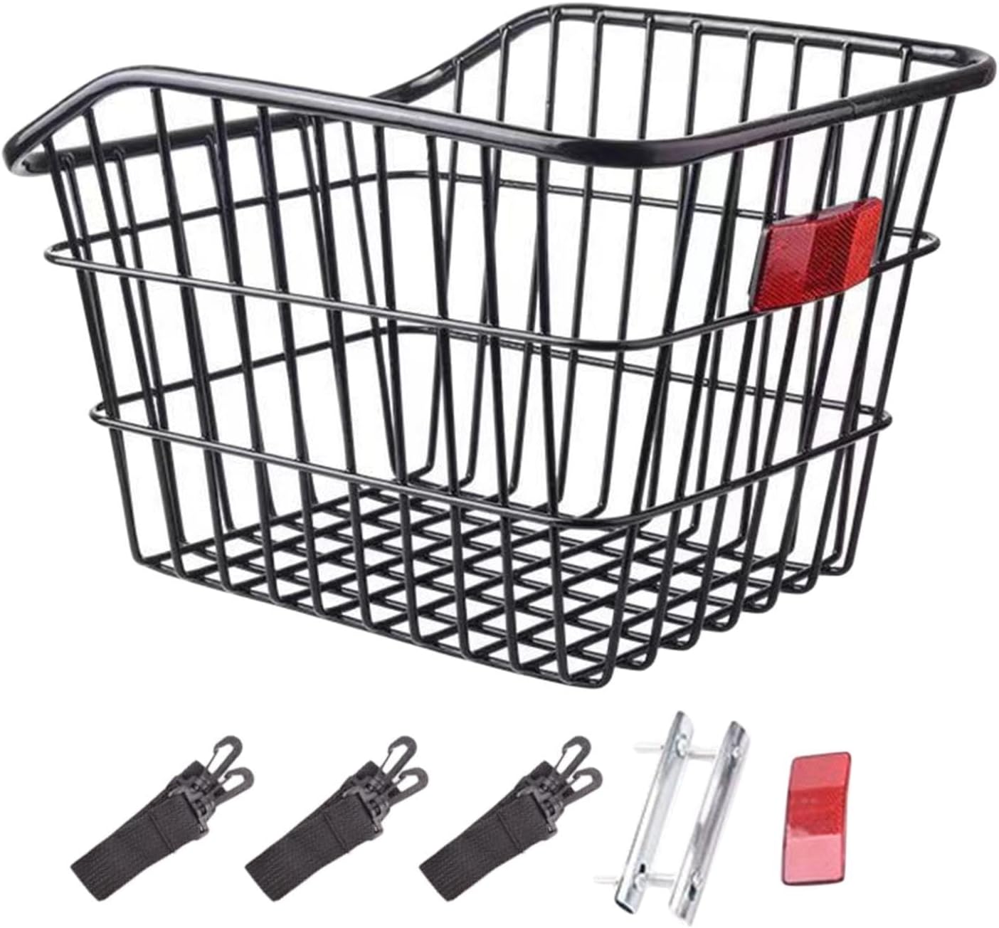 Bike Rear Basket Bicycle Storage Basket Fashion IRO Sturdy Bicyclecargo Container for Mountain Road Bikes Riding Accessories