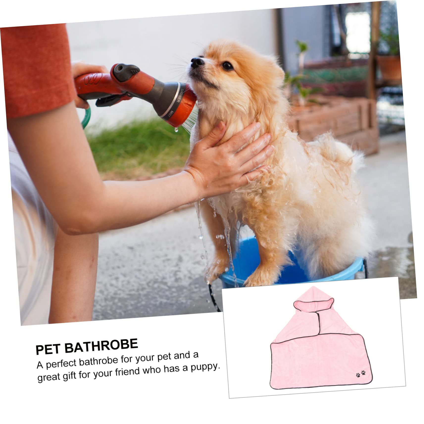FOMIYES Lot De 2 Peignoirs pour Animaux De Compagnie Serviette De Bain pour Chien Et Chiot Serviette De Bain À Séchage Rapide pour Animaux De Compagnie