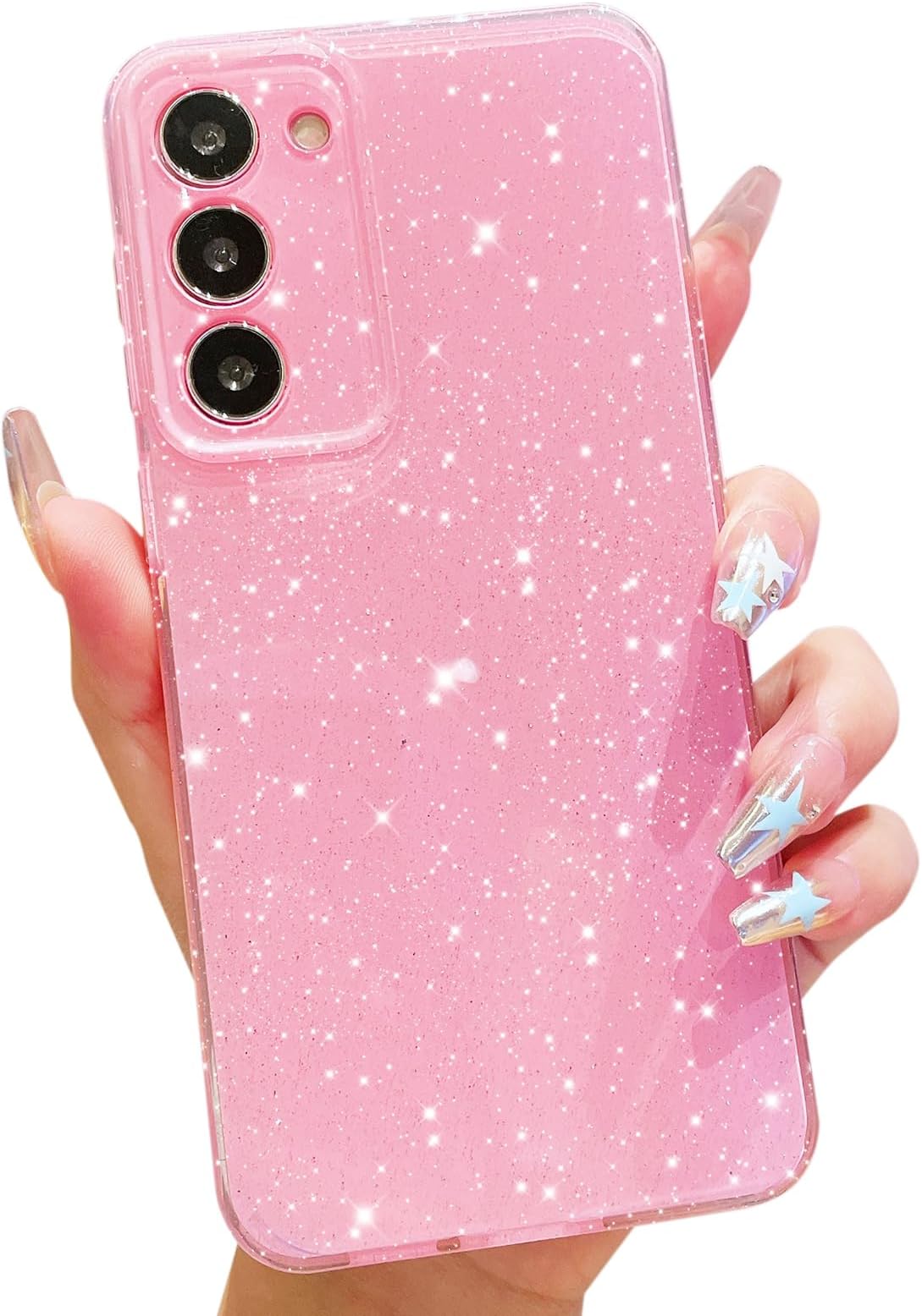 OWLSTAR Cute Glitter Case for Samsung Galaxy S23 Plus, Neon