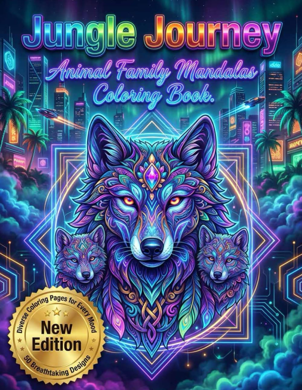 Jungle Journey: Animal Family Mandalas Coloring Book for Relaxation, Stress Relief & Mindfulness - Jungle Animal Scenes to Color for Adults, Teens! ... Stress Relief & Creative Family Bonding)