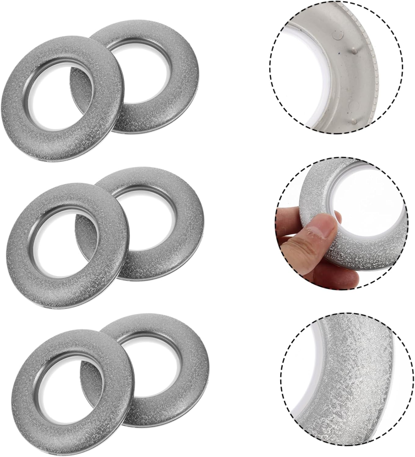 80Pcs Self Lock Curtain Grommets High Grade Plastic Rings for Curtains Suitable for Heavy Lightweight Drapery Easy to Use Home Supplies