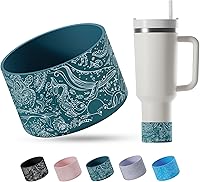 Vista 16 de REUZBL Funda de silicona para botellas Stanley de 20-40oz, termos Hydro Flask, termos Simple Modern, termo Iron Flask, termos similares, accesorio