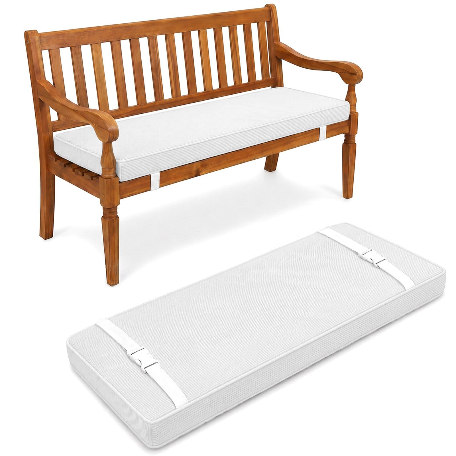 Aocase Corduroy Bench Seat Cushions 2/3/4 seater Garden Bench Cushion Indoor/Outdoor