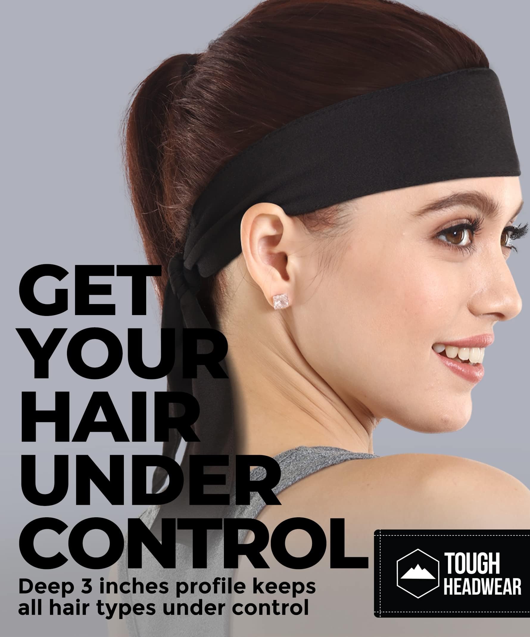 Tough Headwear Fascia per capelli da uomo, per sport, corsa, calcio, allenamento