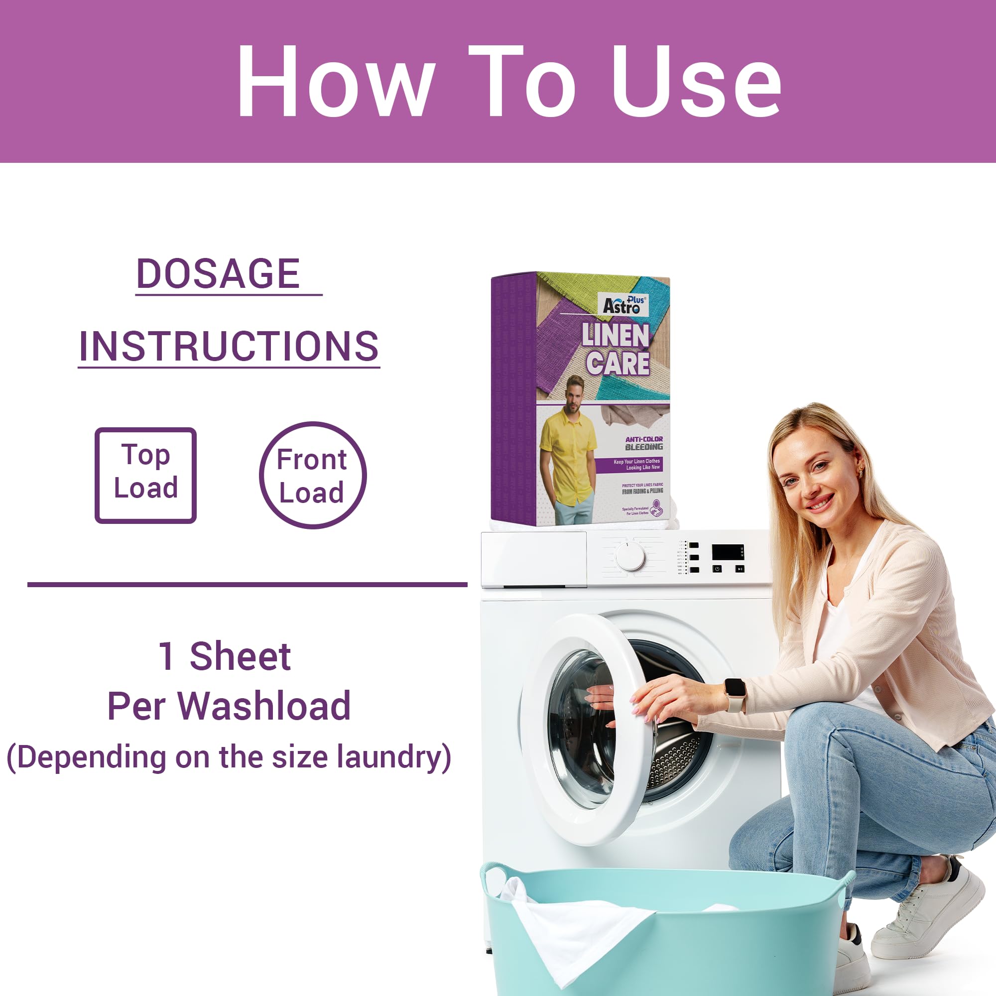 Astro Plus+ Linen Care Best Washing Liquid-Detergent – Gentle, Eco-Friendly Cleaner for Delicate Linen Fabrics – Powerful Stain Removal (5 Pouch x 40 ml each) 1