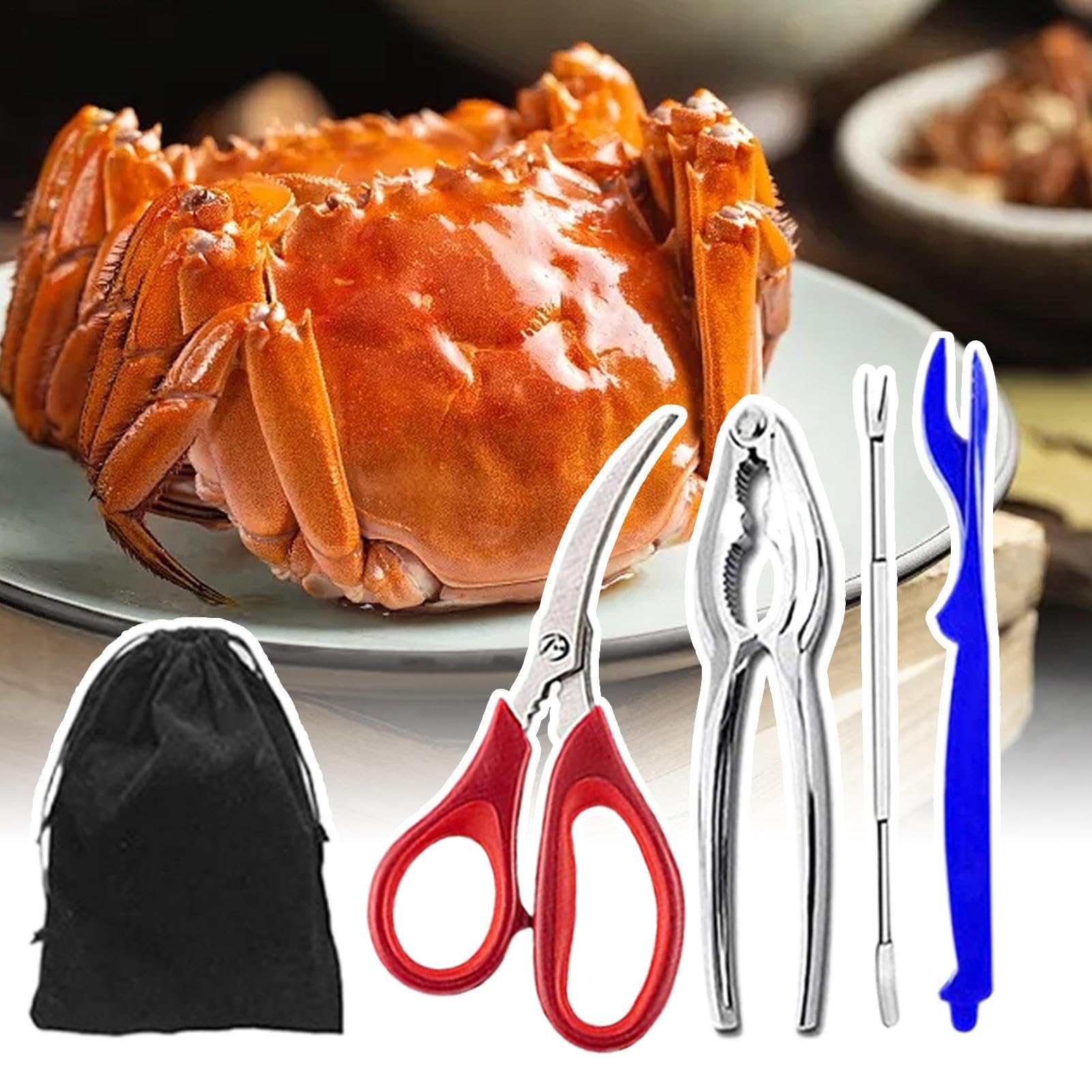 e strumenti per aragosta, da cucina multifunzionale - per frutti di mare per lobster Set Forchetta Tiragraffi | Per uso domestico Cucina Ospitalità Frutti