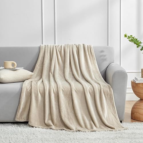 Vista 169 de Hansleep Manta de vellón tamaño individual, color verde azulado, suave y acogedora manta de franela mullida para cama, sofá, viajes, campamento