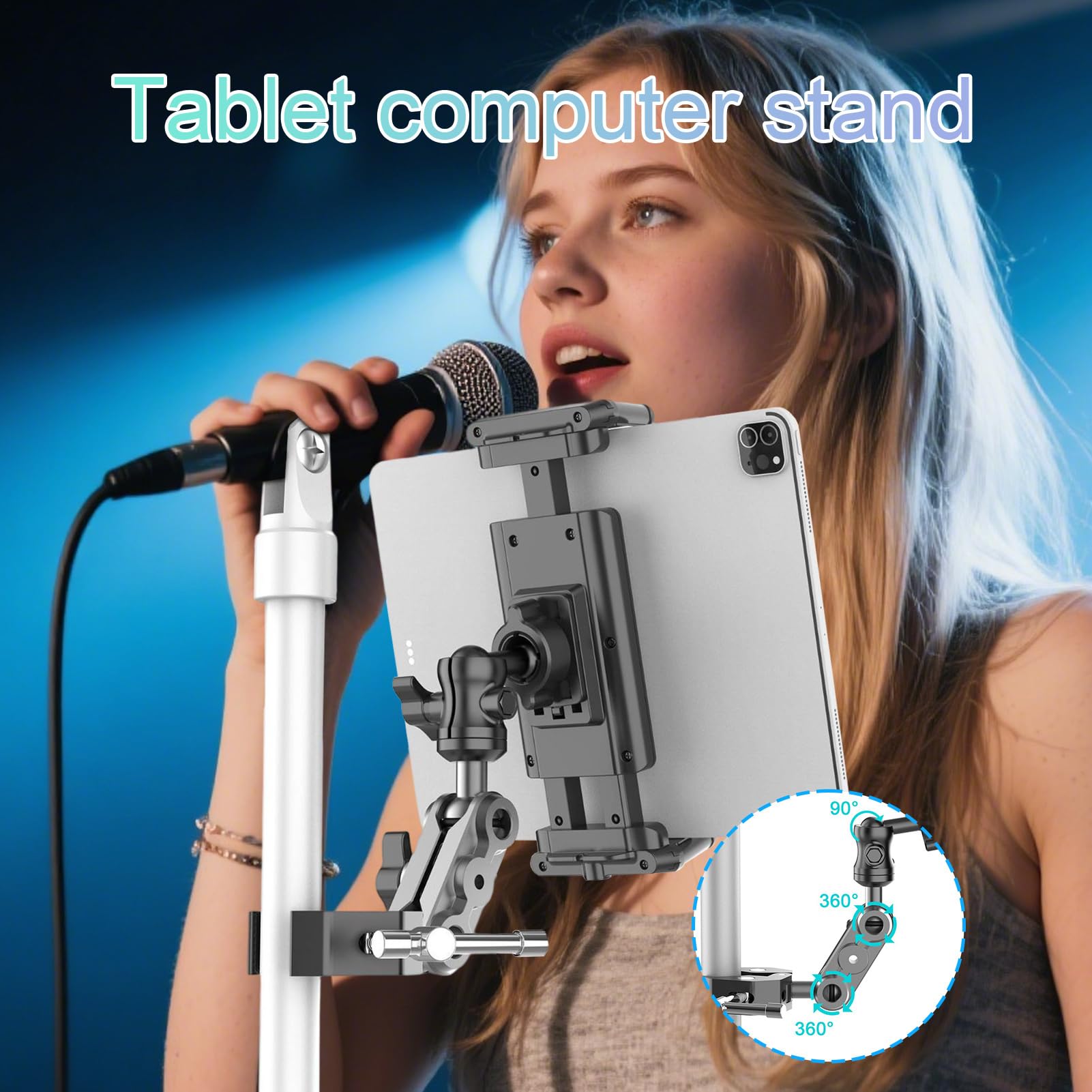 Supporto per tablet pieghevole in lega di alluminio 1pc Supporto per tablet pieghevole in lega di alluminio 1pc