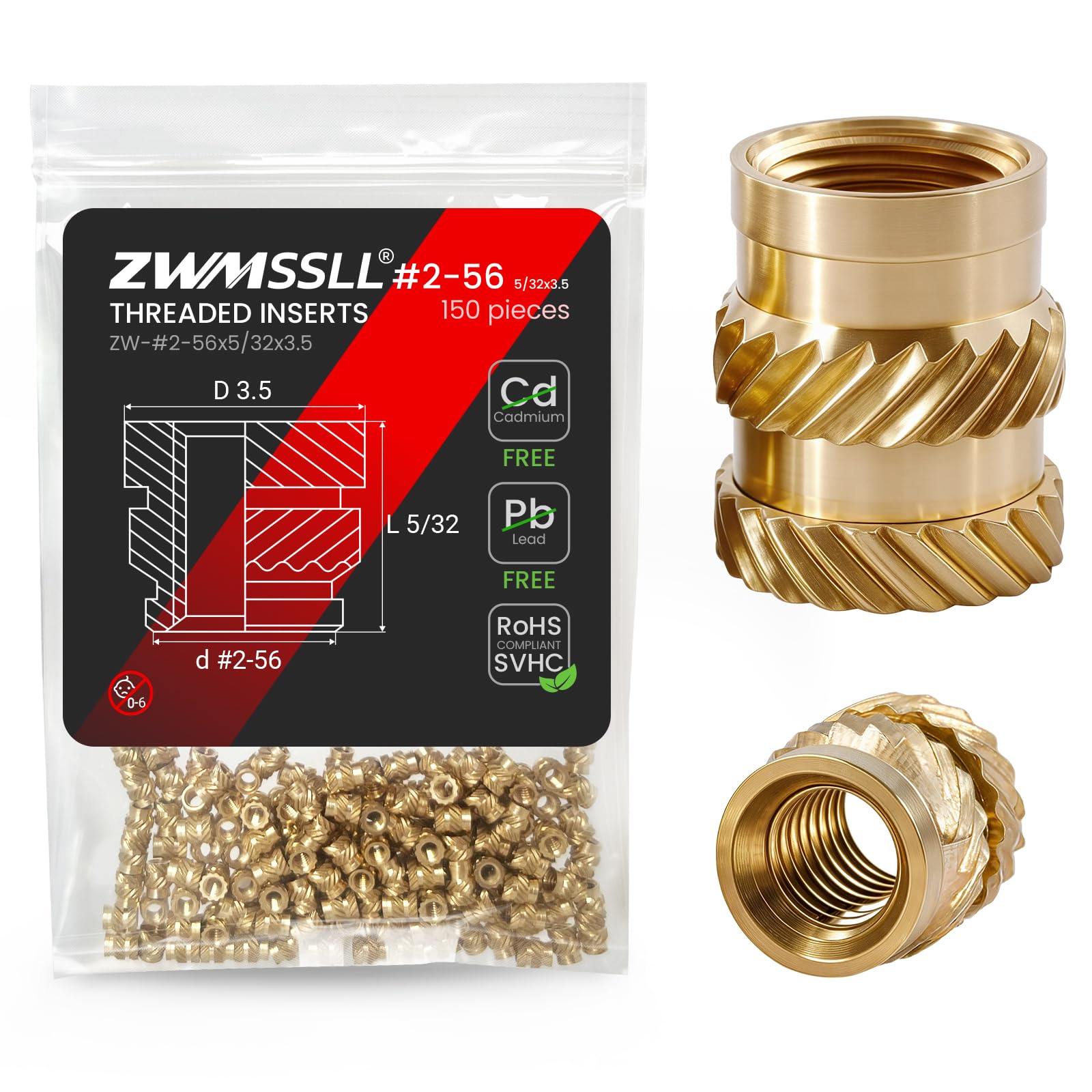 Brass Threaded Inserts for 3D Printing -31 Brass Threaded Inserts for 3D Printing -31