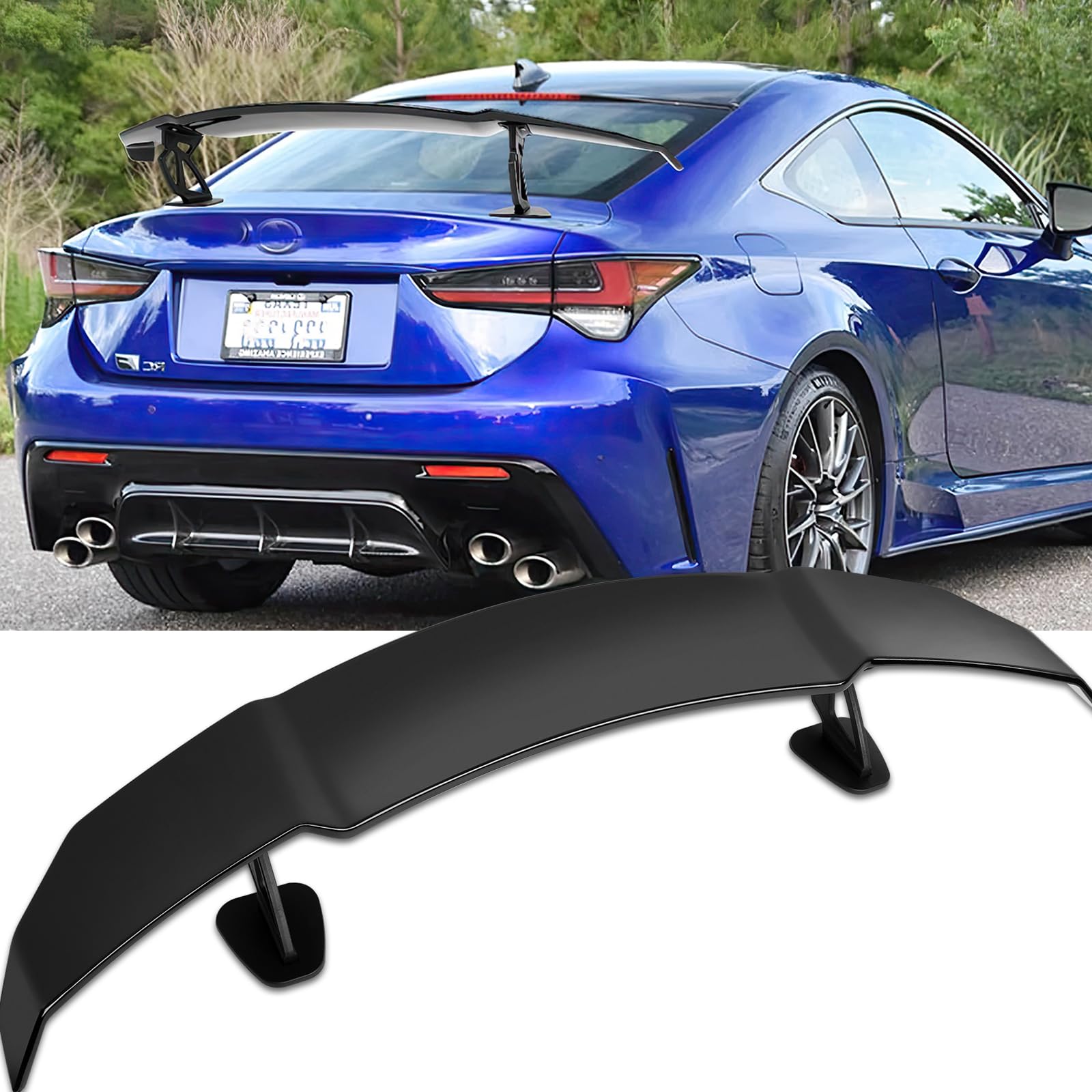 Photo 1 of DREAMOTOR Universal Rear GT Wing Spoiler - 55 Inch, Glossy Black