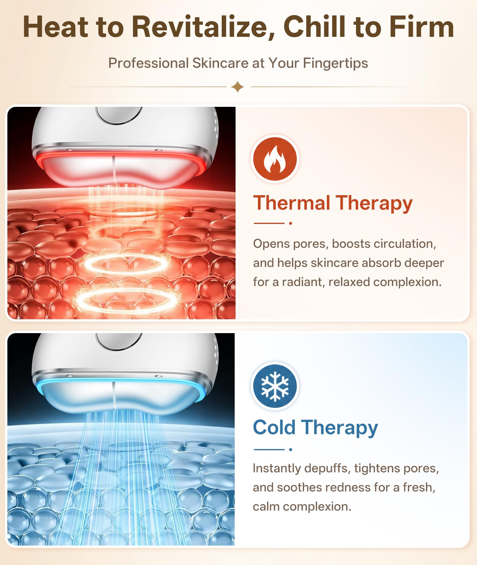 Dopsikn Red Light Therapy for Face and Neck, 7 Color Gua Sha Facial Massager with Hot & Cold Modes, Vibration Face Depuffer Tool for Contouring, Lifting, Gifts for Women & Men (White)