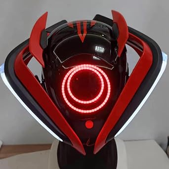 Cyberpunk Gothic Mask Helmet For Adult,LED Mask,Futuristic Punk Techwear,Cosplay Halloween Fit Party Music Festival
