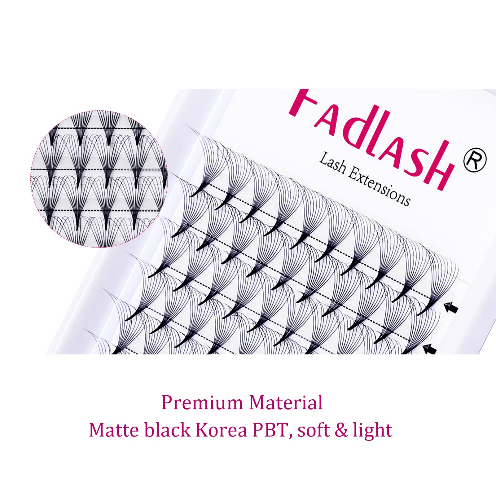 Volume Extension Ciglia Ciuffetti 10D 0.07mm D Curl 13-16mm Lunghezza FADLASH Extension Ciglia Russian Volume Premade Ventagli Ciglia Extension(10D-0.07D-mix13-16)