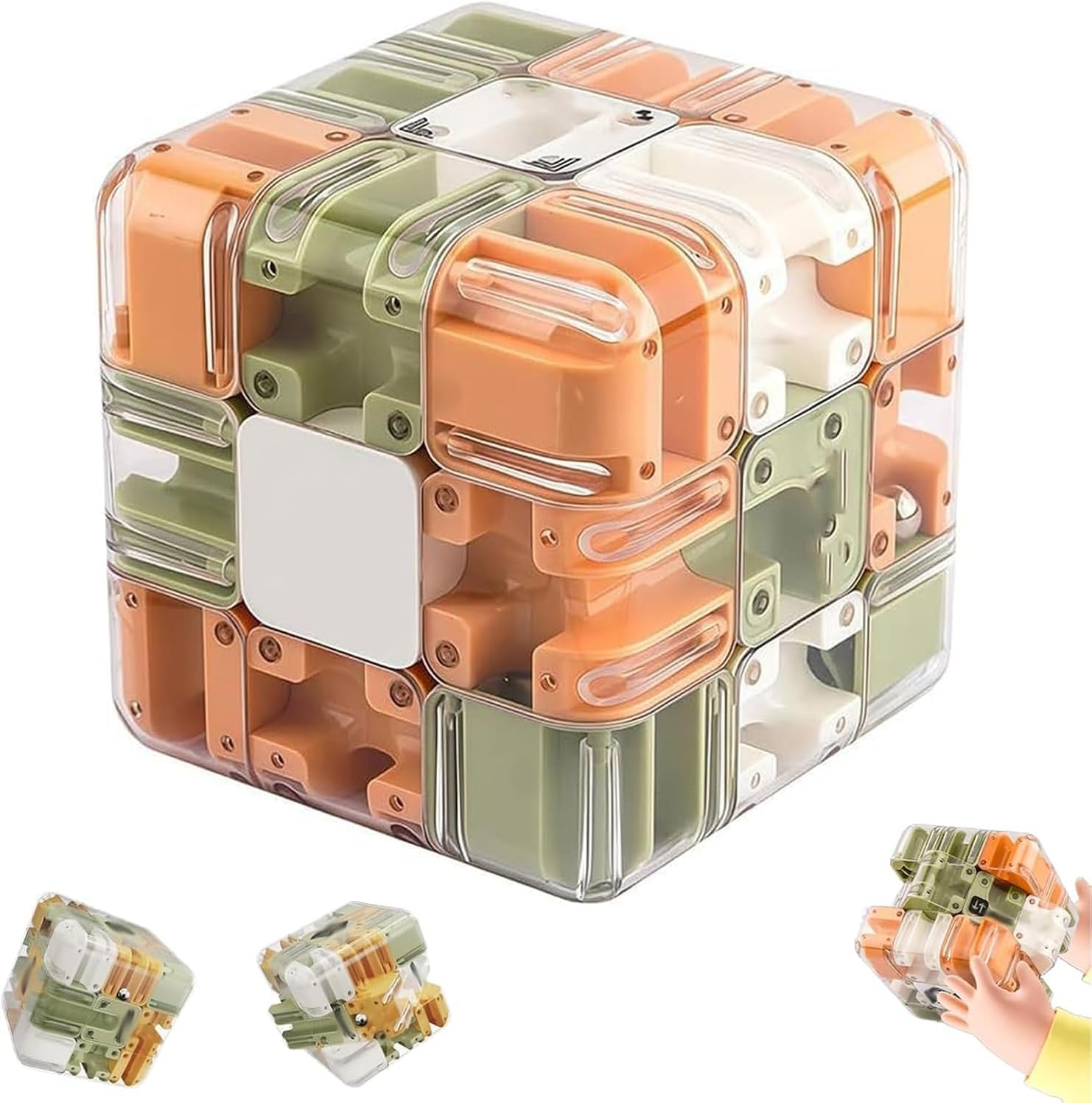 3D Maze Cube Ball for Adults & Kids, Labyrinth Puzzle Brain Teaser Game, Educational Learning Toys for Logical Thinking, Family Board Games, Durable Puzzle Cube Gift for Birthday and Holidays