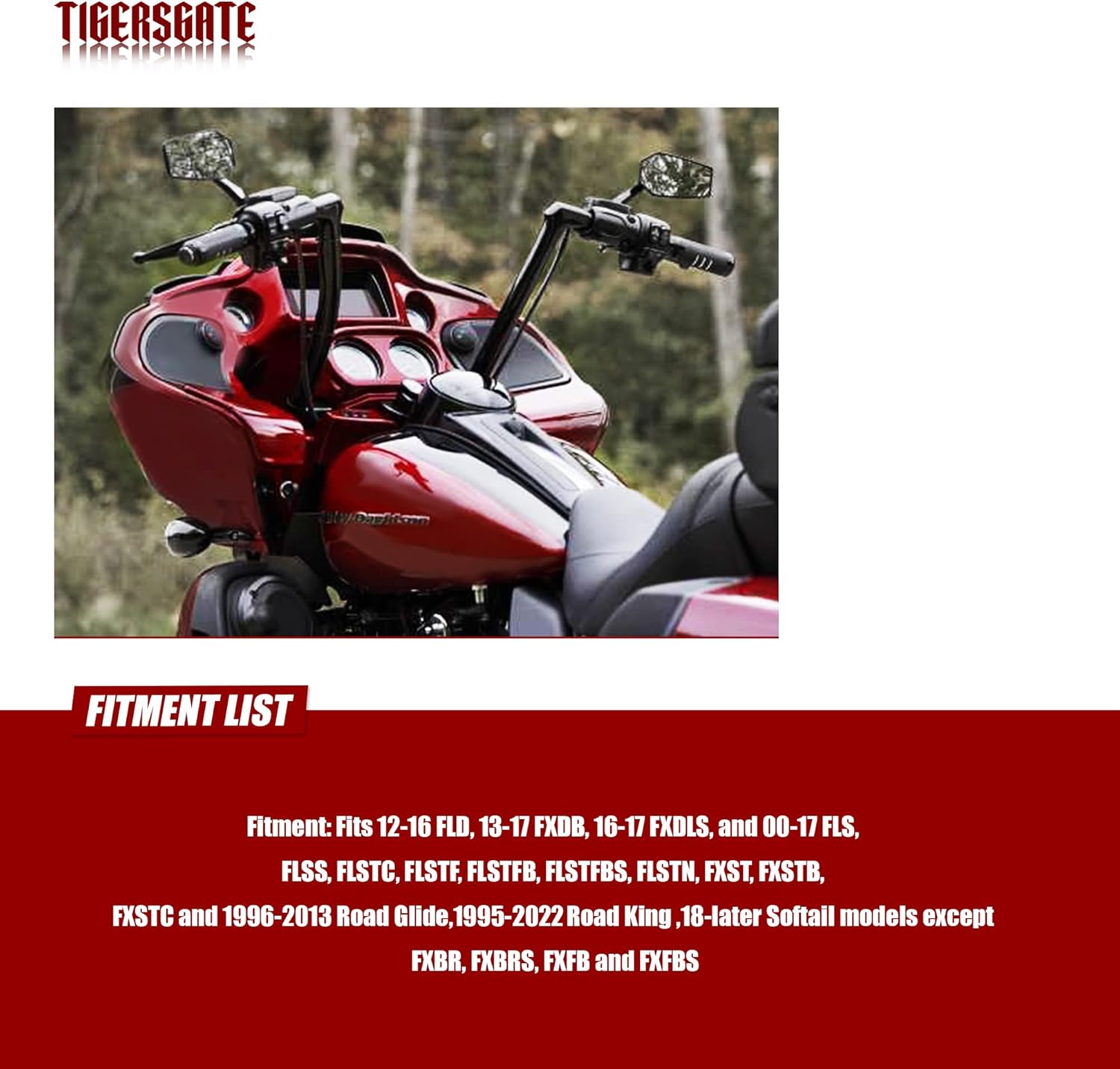 Buy TIGERSGATE Black 10 Rise fused Handlebar Muscle Elbow ape hangers