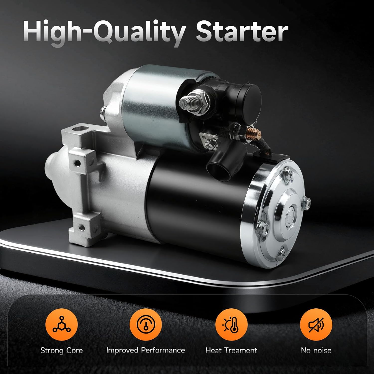 10910N Starter Compatible with 2014-2018 Chevy Silverado 1500, GMC Sierra 1500 V6 V8 4.3 5.3L 6.2L, 2015-2016 GMC Yukon Cadillac Escalade V8 6.2L 14 15 16 Replace 12655055 M000T24072 M0T24072 12694626