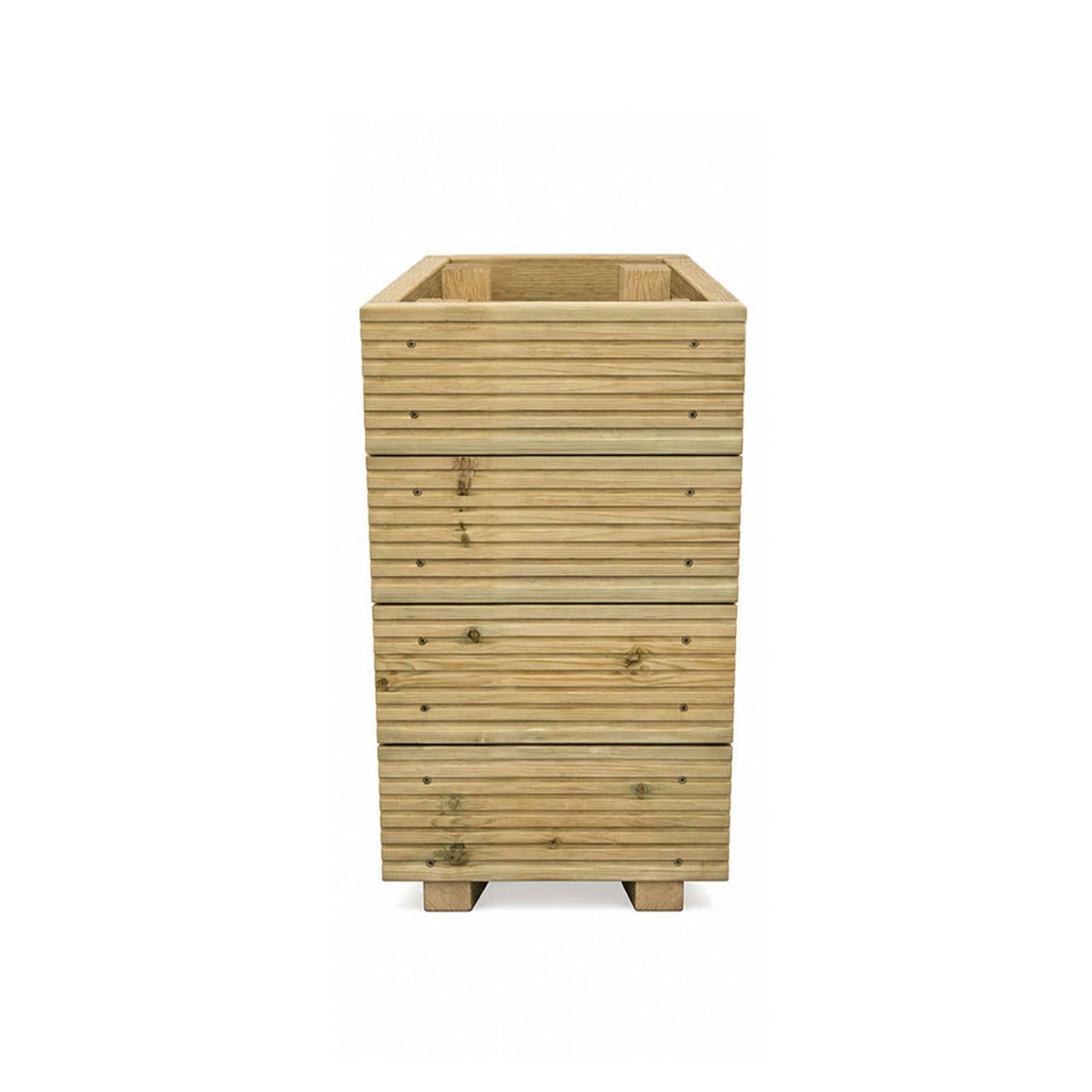 Planter Potters Small Tall Solid Wooden Patio Planter Herb Trough 63cm Tall