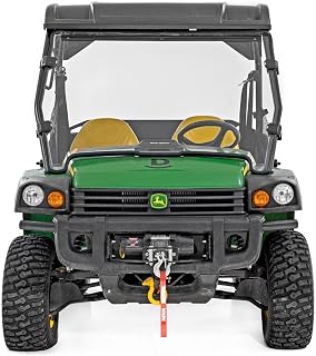 Rough Country Full Windshield for John Deere Gator XUV 825 (2004-2022) - Scratch Resistant, Easy Install