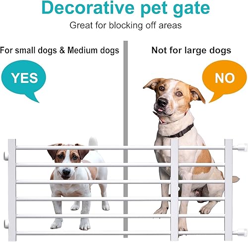 Miniatura 6 de Maerd Puertas cortas para perros para puertas, puerta de perro para pisar, puerta retráctil para cachorros para escaleras interiores con puerta,