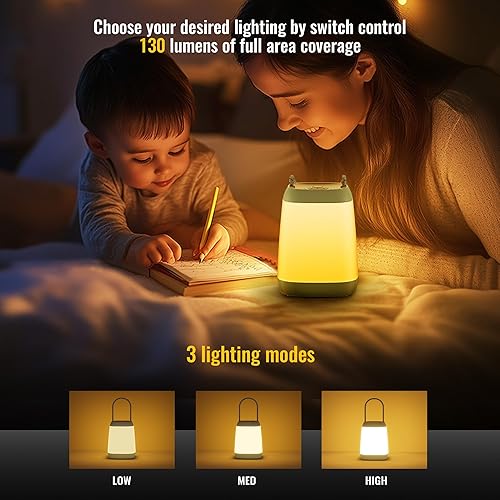 Miniatura 2 de Paquete de 2 luces LED para camping, farol LED de campamento con 3 modos, luz nocturna portátil para tienda de campaña, senderismo, emergencia,