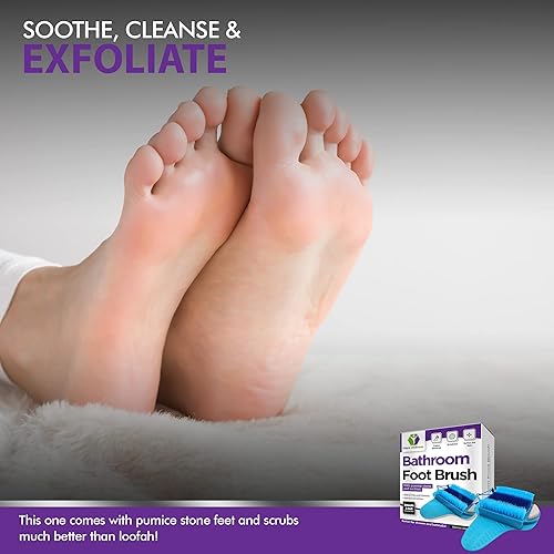 Miniatura 6 de Mars Wellness Limpiador de baño y exfoliante de pies, removedor de piel muerta, exfoliante de ducha con piedra pómez para pies, masajeador de pies