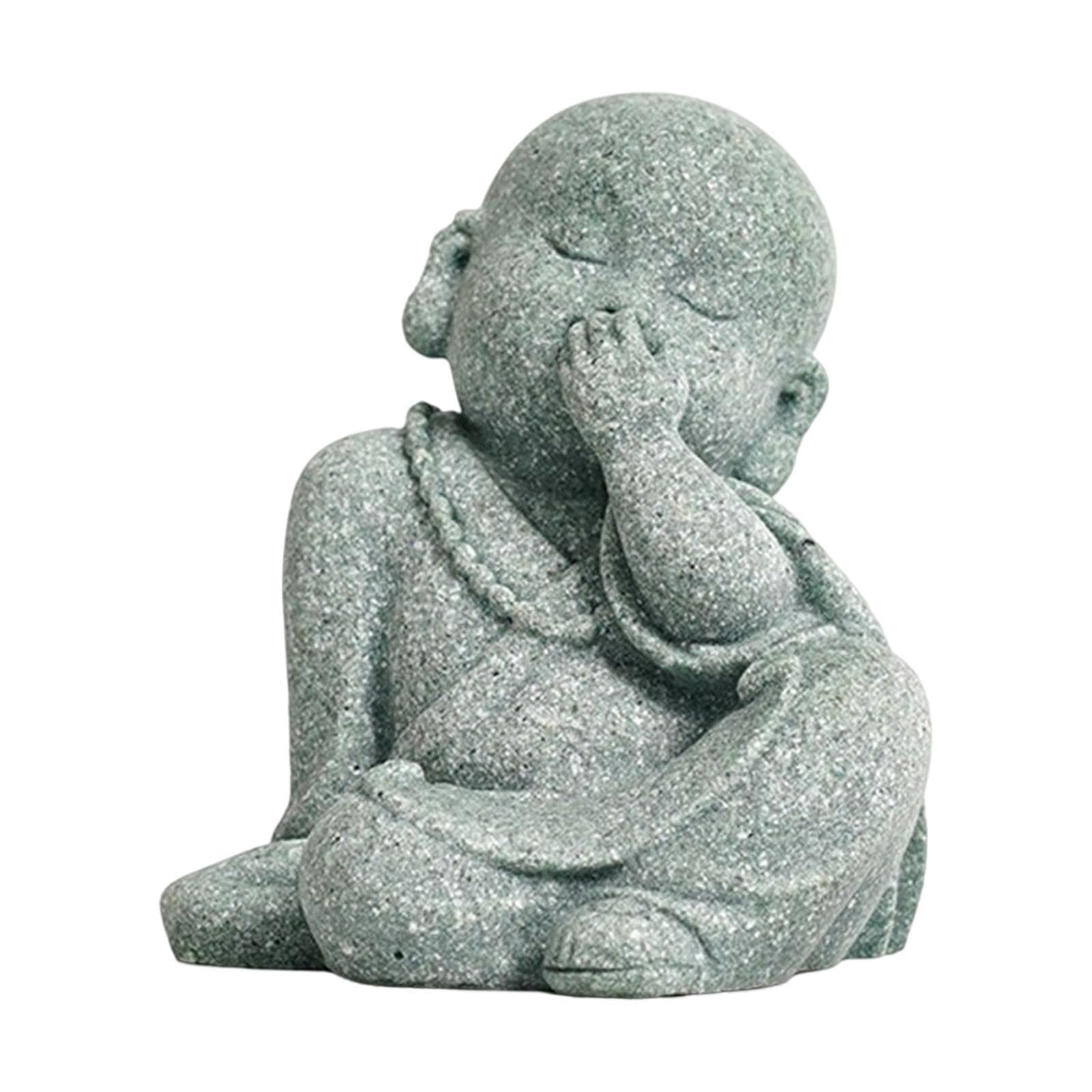 Alcxazs Snicker Indoor Monk Statue Ornament Exquisite Desk Accessory Monk,