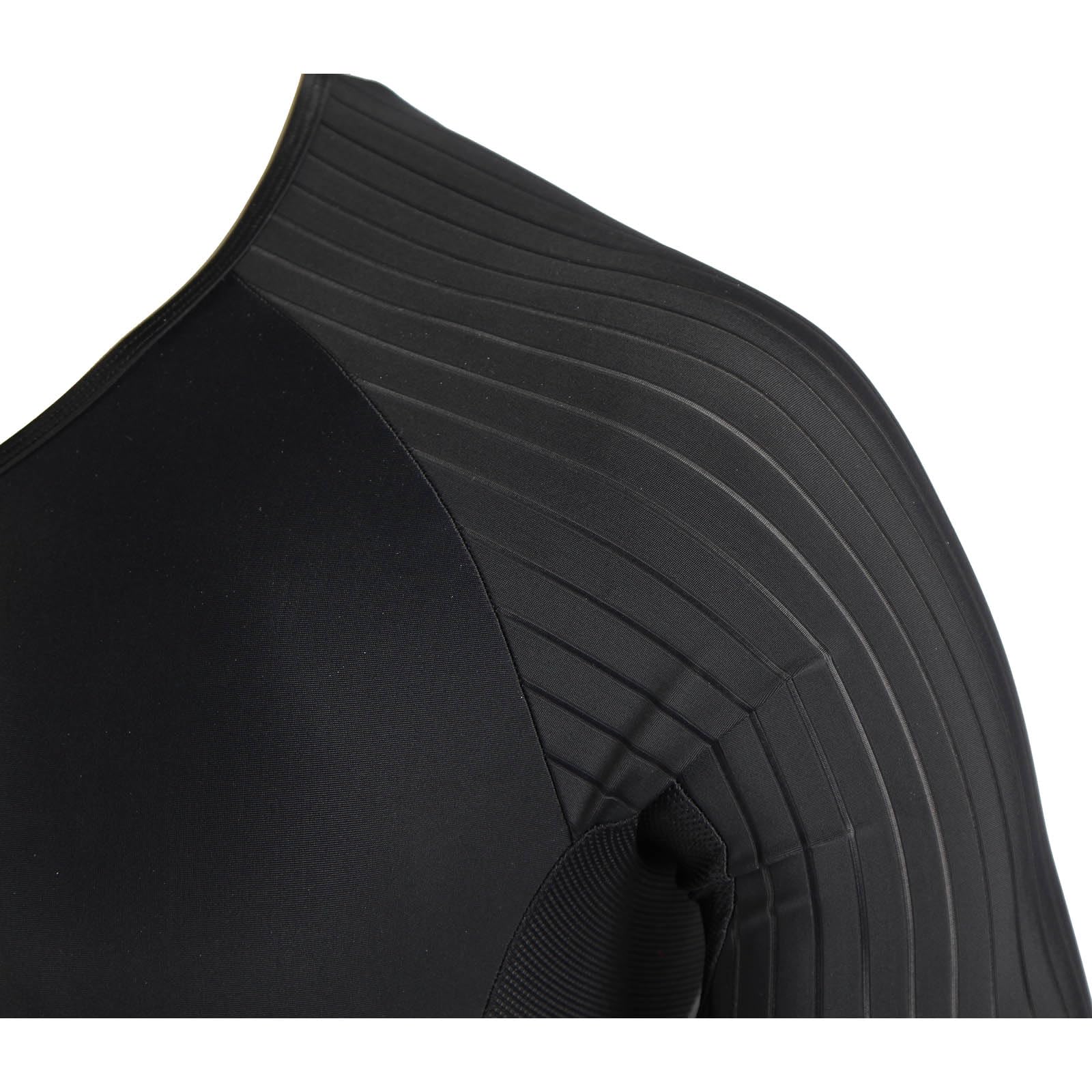 ZAOSU Herren Aerosuit Black - Trisuit Einteiler | Premium Compression Triathlonanzug mit komfortablem Verschlusssystem, Radpolster und hoher Kompression für Lange Distanzen