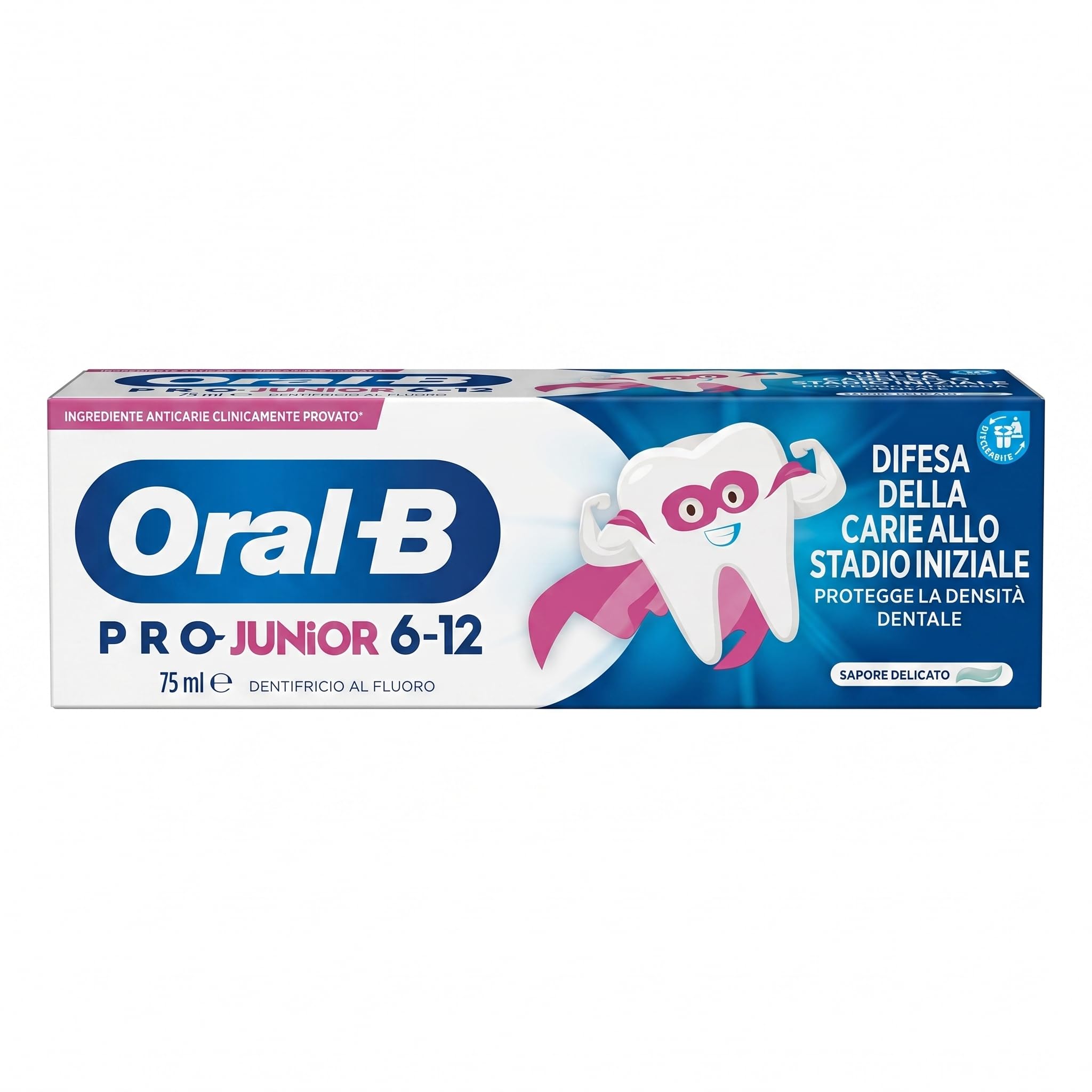 Oral-B Pro Junior 6-12 Years Kids Toothpaste 75ml | Fluoride Toothpaste for Cavity Protection | Gentle Daily Dental Care for Children-image-25