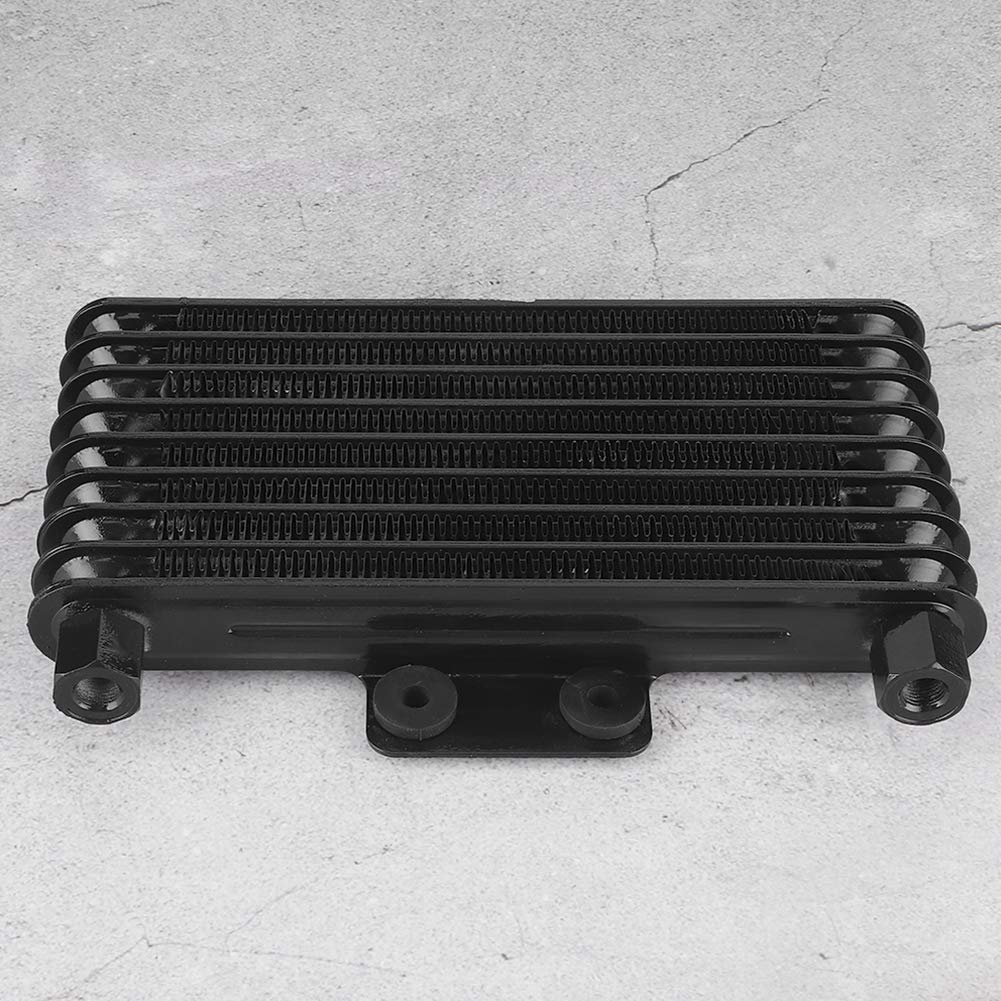 Radiador de Enfriamiento del Enfriador de Aceite del Motor Negro Universal para Motocicleta Dirt Bike ATV