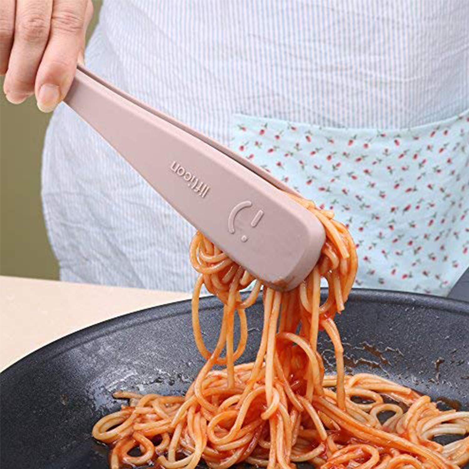 liflicon Silikon Lebensmittel Zange 33,5 cm, Heavy Duty & hitzebeständig Kochen Zange für BBQ, Salate, Grillen, Servieren und Fisch Drehen