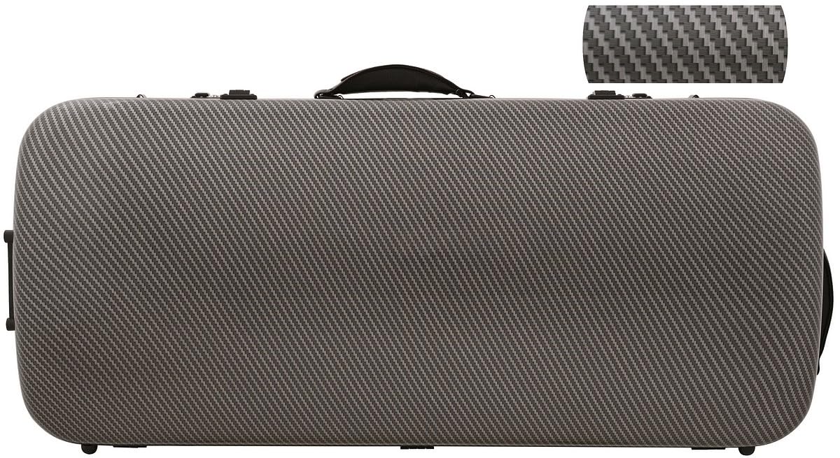 Doppelkoffer für Geige 4/4, Bratsche 36-43 Fiberglass Hybrid Special Schwarz M-case