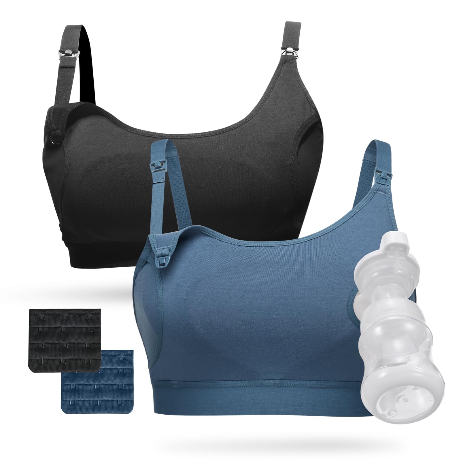 Momcozy Pumping Bra, Pumping Bra Hands Free All Day Wear Pumping & Nursing Bra in One Holding Breast Pump for Spectra, Medela