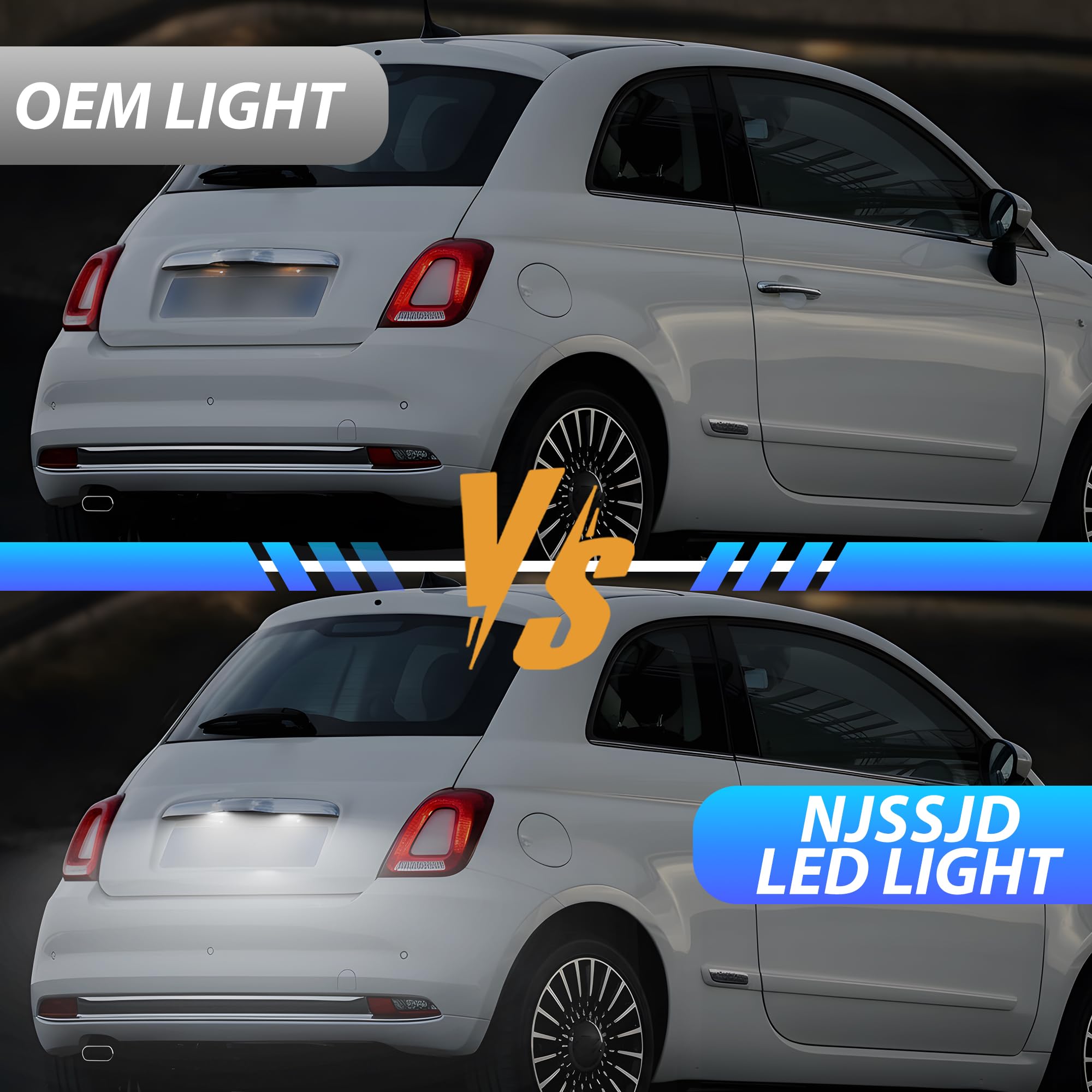 Canbus bezbłędne oświetlenie tablicy rejestracyjnej LED do F.iat 500 do F.iat Abarth 500 5959 695 S3 S4 model 2007-2020 Targa Light OEM 51800482