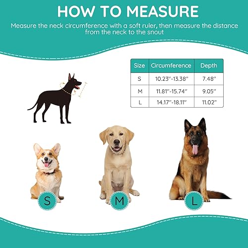 Miniatura 4 de Laetipet Collar de cono suave para después de la cirugía, conos transpirables para perros y gatos grandes, medianos y pequeños, cómodo collar para