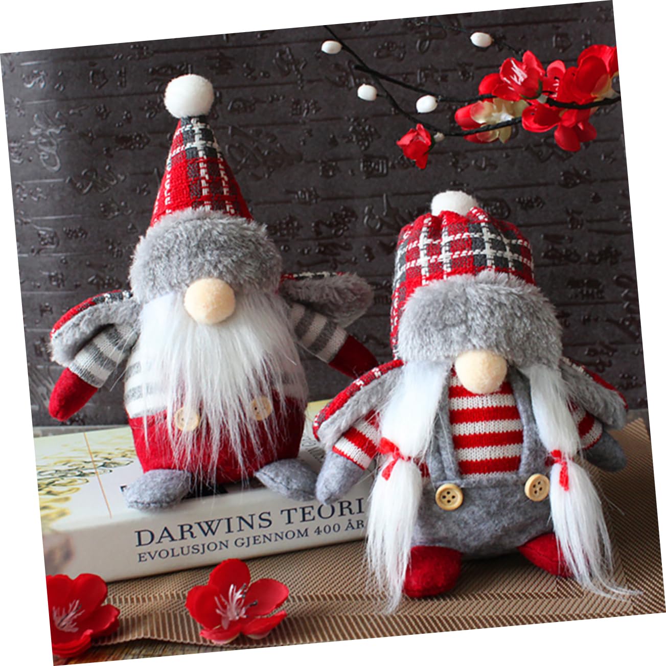 ABOOFAN 4pièces Gnomes De Noël Décoration Scandinave sans Visage pour Maison Et Fêtes Ambiance Chaleureuse Chaque GNOME Unique pour Vos Événements Et Décorations Intérieures