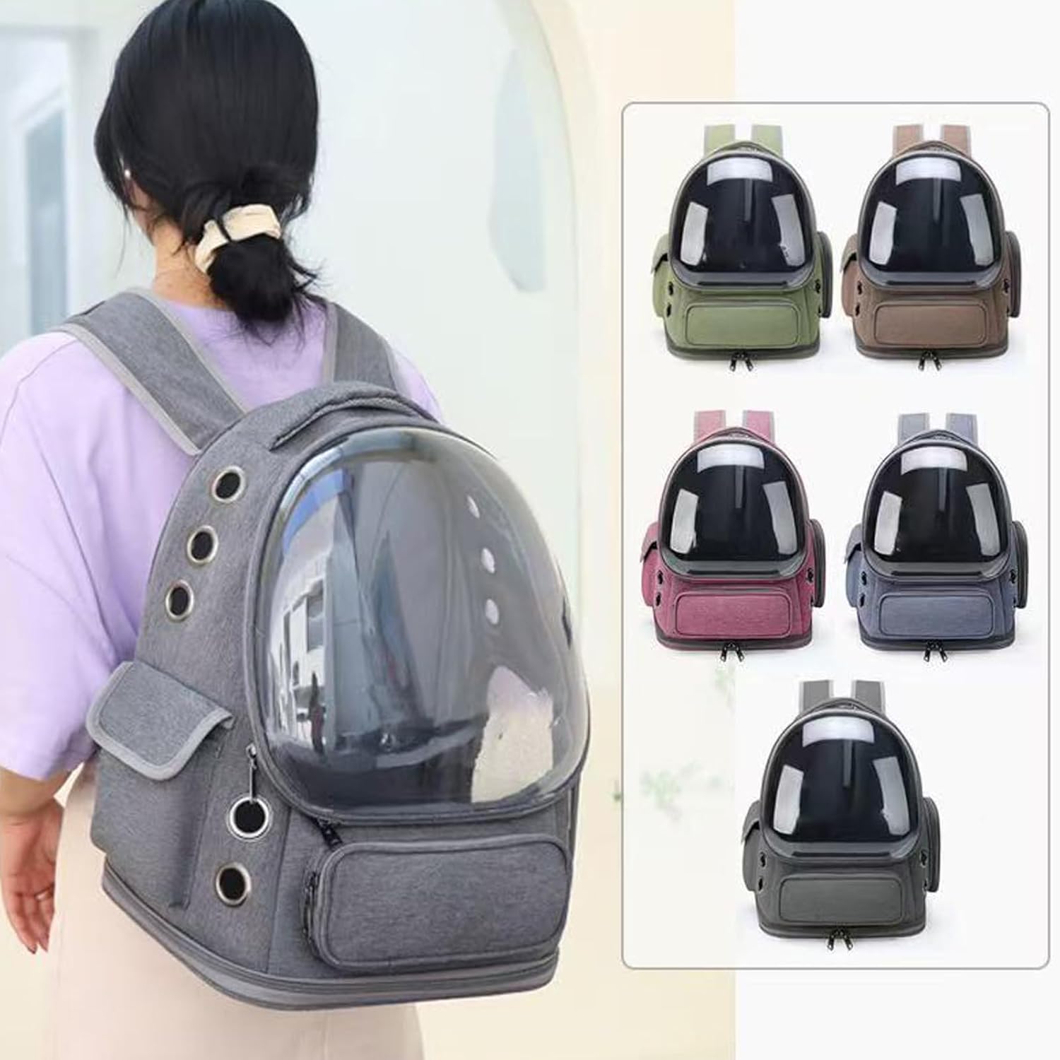 Clear Kitten Backpacks with Ergonomic Shoulder Strap Light Weight Breathable Pet Carrying for Outdoor Travel Ventilated Kitten