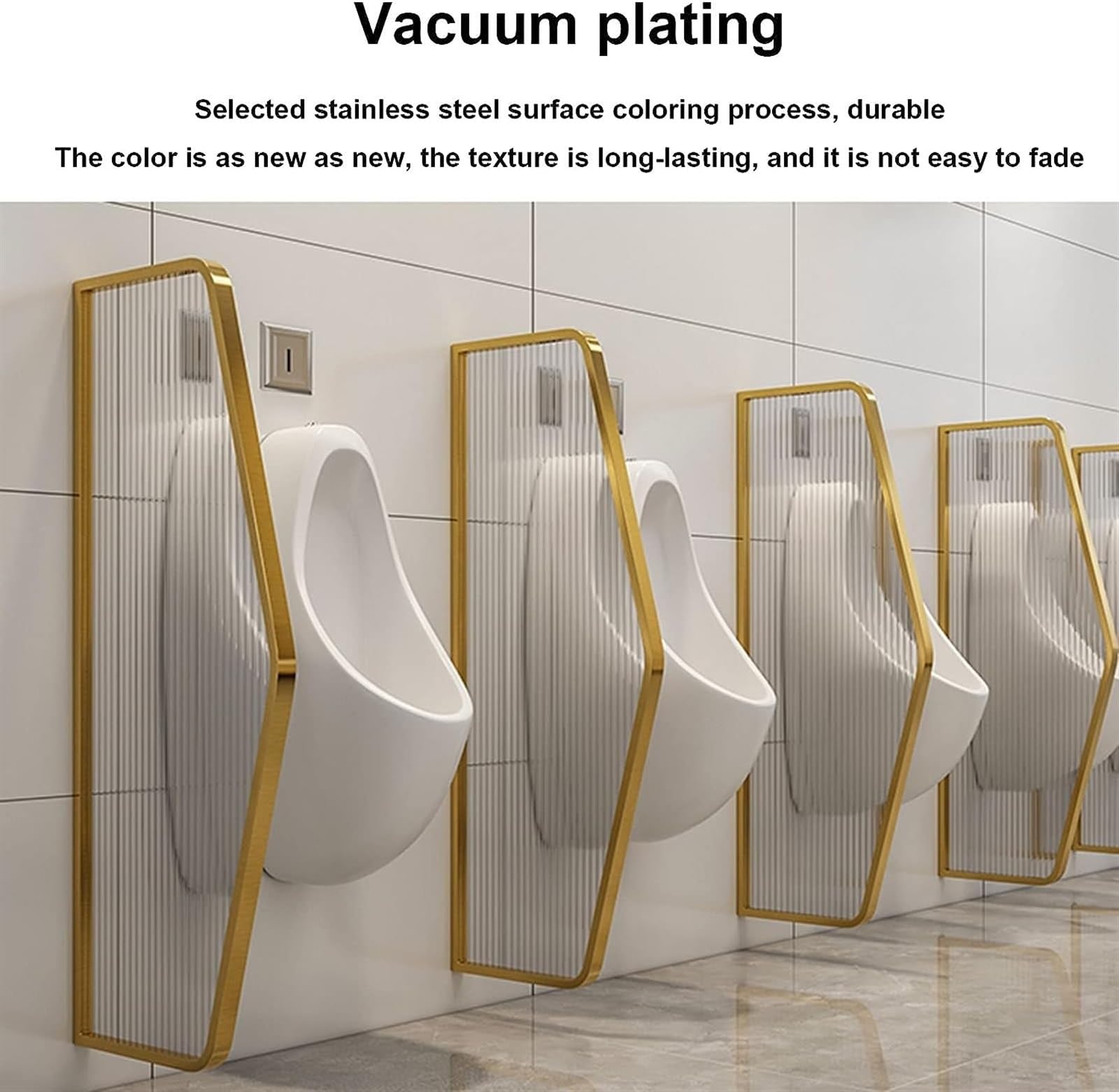 Extensor de mampara para urinario público, separador de pared de vidrio translúcido para privacidad masculina, protección adicional para baños de hotel (Color: Negro)