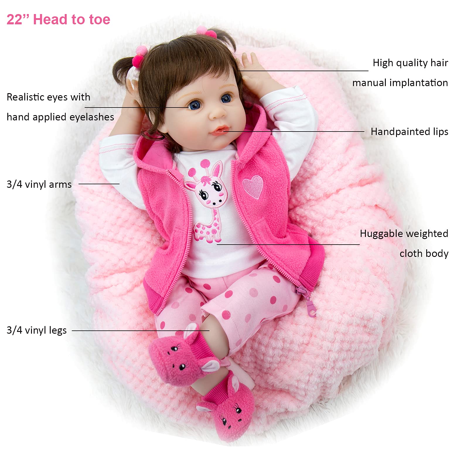 Milidool Reborn Baby Dolls 22...B092D4FBMP
