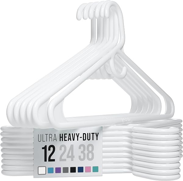 NEATERIZE BKS99-1551 Wytrzymały plastikowy wieszak na ubrania 12 sztuk