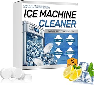 Ice Machine Cleaner Maker Descaler - Compatible with Opal, Frigidaire, GE Profile, Kitchenaid, Nickel Safe Scale Remover for Countertop Nugget Ice Makers - 12 Tablets